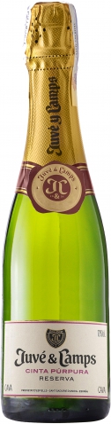 Игристое вино CAVA CINTA PURPURA RESERVA КАВА ЖЮВЕ И КАМПС СИНТА ПУРПУРА РЕЗЕРВА,белое,брют, 375 мл