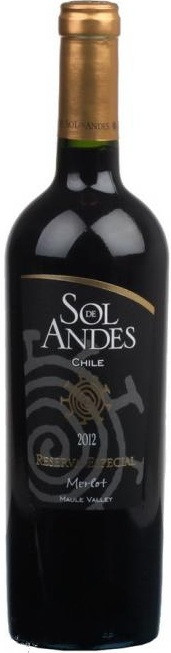 Вино Santa Camila  Sol de Andes Merlot Reserva Especial Сол де Андес Мерло Резерва Эспешиаль 2012 750 мл