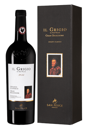 Вино  Agricola San Felice Chianti Classico DOCG il Grigio Gran Selezione gift box Агрикола Сан Феличе Кьянти Классико иль Гриджо Гран Селеционе в подарочной упаковке 2016 750 мл