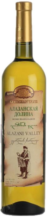 Вино Kvareli Cellar Alazani Valley White Кварельский Погреб Алазанская Долина Белое 750 мл