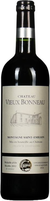 Вино  Chateau Vieux Bonneau  Montagne Saint-Emillion AOC  Шато Вьё Бонно  2013 375 мл