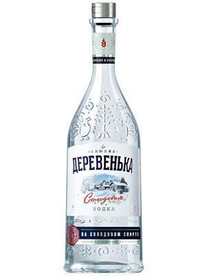 Водка Зимняя деревенька на солодовом спирте Альфа 500 мл