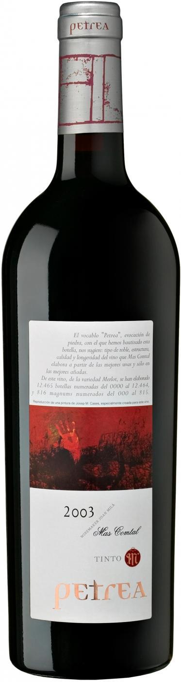 Вино Mas Comtal Petrea Tinto  Penedes DO Петреа красное  2003 750 мл