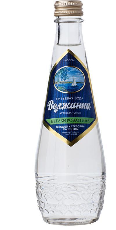 Вода Волжанка питьевая негазированная вода в стекле 500 мл