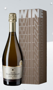 Игристое вино  Chateau Martinolles Grande Reserve Cremant de Limoux Blanc de Blanc Brut AOP   2019 gift box  750 мл