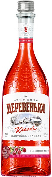 Настойка Зимняя Деревенька Клюква 250 мл