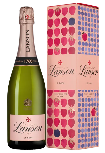 Шампанское   Lanson Le Rose Brut Fruit Market Edition  gift box 2017  750 мл