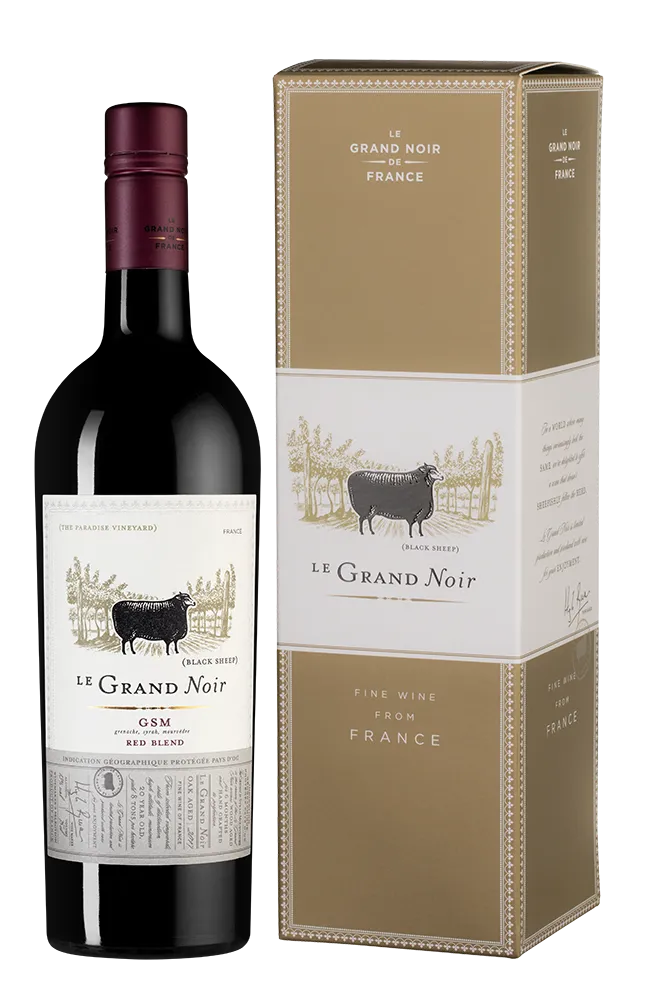 Вино Le Grand Noir Grenache-Syrah-Mourvedre gift box  2019  750 мл
