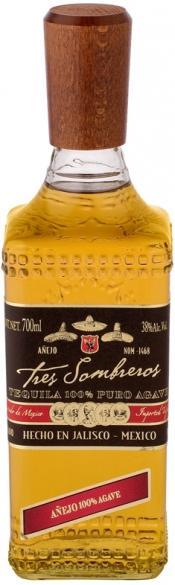 Текила Tres Sombreros Tequila Anejo 700 мл