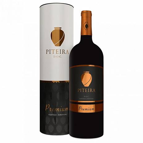 Вино  Piteira Premium Alentejo DOC   Питейра Премиум Алентежу  сухое красное в тубе 2019  750 мл