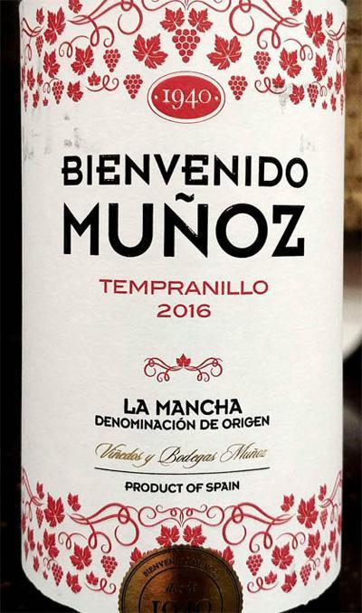 Вино Bienvenido Munos  La Mancha Tempranillo  750 мл