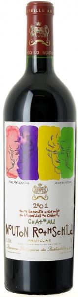 Вино Chateau Mouton Rothschild, Pauillac AOC Premier Grand Cru Classe Шато Мутон Ротшильд, 2001