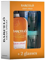 Ром Ron Barcelo  Gran Anejo  Рон Барсело  Гран Аньехо п/у + 2 стакана 700 мл