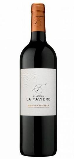Вино Chateau La Faviere Bordeaux Superieur AOC  2019 750 мл
