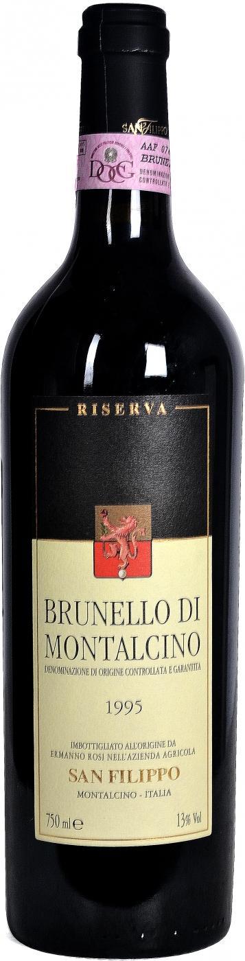 San Filippo, Brunello di Montalcino Riserva DOCG, Брунелло ди Монтальчино Ризерва D.O.C.G, Сан Филиппо, красное сухое, 1995, 13%, 0.7л