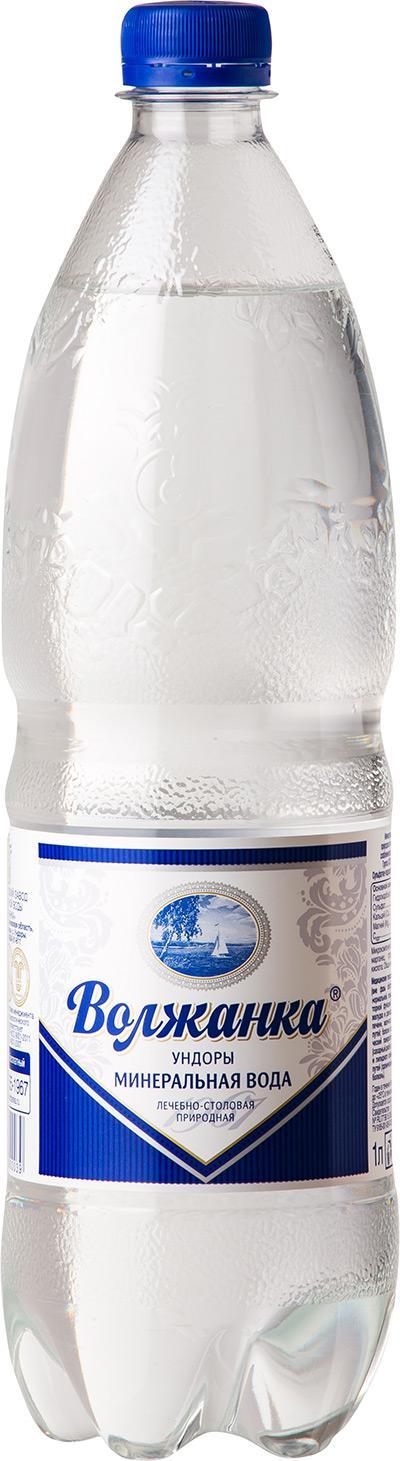 Вода Volzhanka mineral sparkling water  (plastic)/Волжанка минеральная газированная вода (ПЭТ), 1,5л