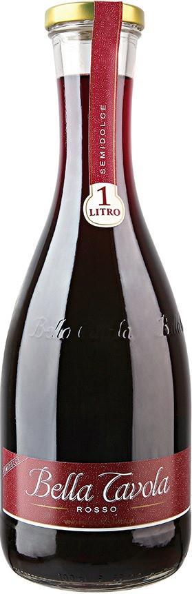 Вино Riunite Bella Tavola Rosso Semi-sweet Белла Тавола Красное Полусладкое 1000 мл