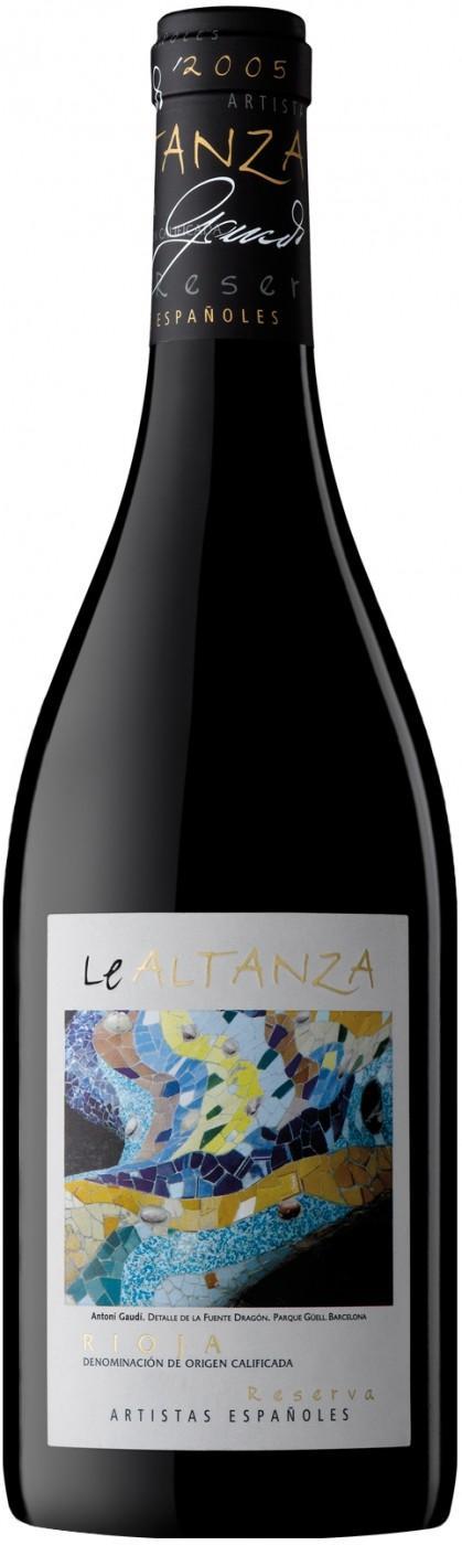 Вино Bodegas Altanza Le Altanza Artistas Espanoles Gaudi Reserva Бодегас Альтанса Ле Альтанса Артистас Эспаньолес Гауди Ресерва 2005 750 мл