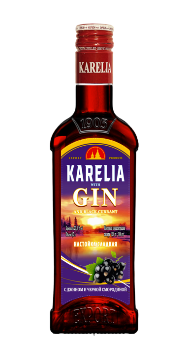 Настойка сладкая Карелия с Джином и Черной Смородиной  500 мл