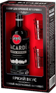 Ром Bacardi  Carta Negra gift box with 2 shots  700 мл