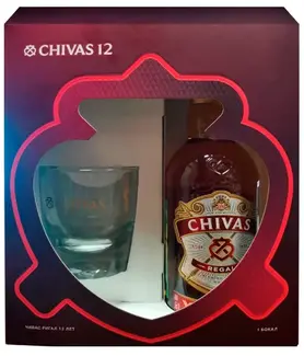 Виски Chivas Regal 12 years old  gift box  with   glass  750 мл  40%