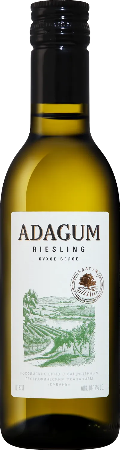 Вино Адагум Рислинг Кубань ЗГУ  187 мл