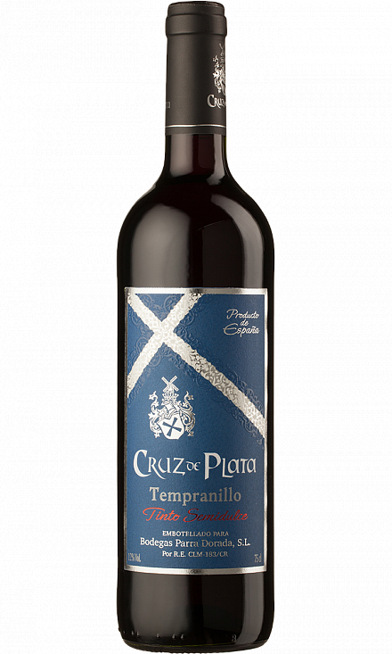 Вино  Cruz de Plata Tempranillo semidulce CRUZ de PLATA Крус де Плата Темпранильо красное полусладкое Крус де Плата 750 мл