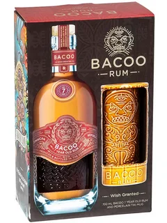 Ром Bacoo 7 Years Old gift box ceramic glass  700 мл