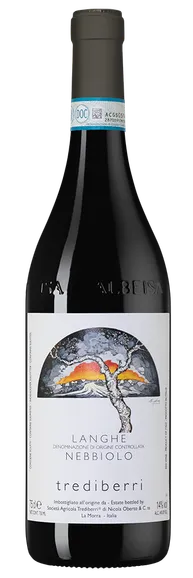 Вино Trediberri Langhe Nebbiolo 2024  750 мл