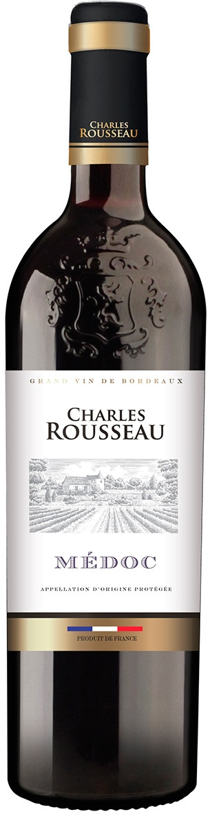 Вино Les Grands Chais de France Charles Rousseau Medoc AOP Медок Бордо Шарль Руссо 750мл