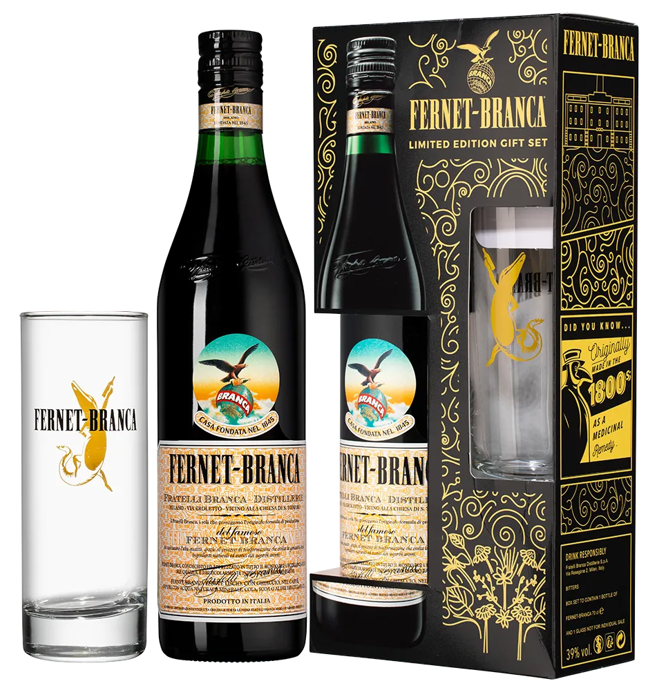 Биттер Fernet-Branca gift box +glass  700 мл