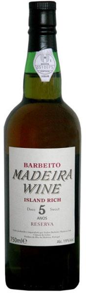 Barbeito Island Reserva Rich Madeira sweet  БАРБЕЙТО АЙЛЕНД РИЧ РЕЗЕРВА Мадейра свит выдержка 5 лет, 0,75л.