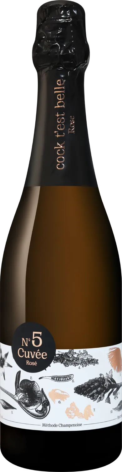 Игристое вино Cock t’est belle Pinot Noir  Chardonnay Cuvee №5 Rose 2019 1500 мл 12%
