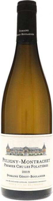 Вино Puligny-Montrachet Premier Cru Les Folatieres Domaine Genot-Boulanger 2019 750 ml