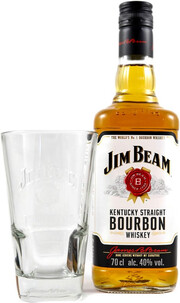 Виски Jim Beam with glass  1000 мл