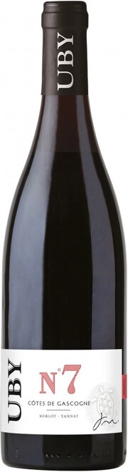 Вино Uby №7 Merlot-Tannat  Cotes de Gascogne IGP  2021  750 мл