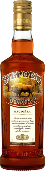 Настойка Зубровка Золотая полусладкая 500 мл  38 %