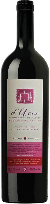 Вино Fuori Mondo  d'Acco  Rosso  Toscana IGT    2019 1000 мл