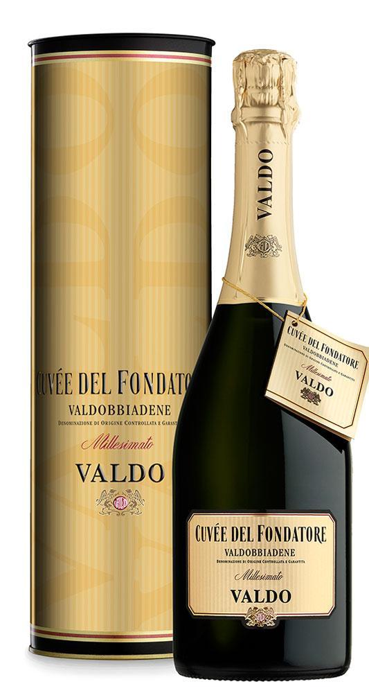 Игристое вино Valdo Cuvee del Fondatore, Prosecco di Valdobbiadene DOCG metal tube 2014 750 мл