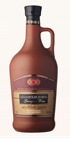 Вино KWC Sakhli Alazani Valley Red Semi-Sweet ceramic jug 2023  750 мл
