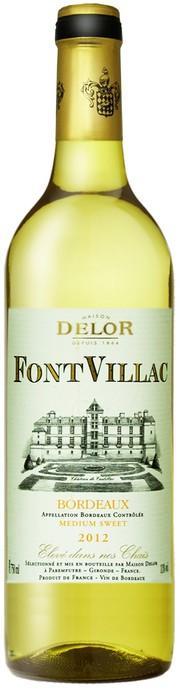 Вино Maison Delor FontVillac Blanc Medium sweet Bordeaux AOC ФонВийак  Белое полусладкое 2012 750 мл
