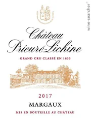 Вино Chateau Prieure-Lichine Grand Cru Classe Margaux AOC  2017  750 мл