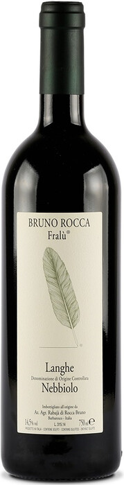 Вино  Bruno Rocca   Nebbiolo Fralu Langhe DOC Бруно Рокка  Ланге Неббиоло Фралу  2021 750 мл 14,5 %