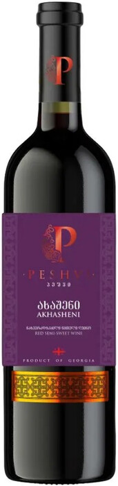 Вино Peshvi Akhasheni  Пешви Ахашени  красное полусладкое  750 мл