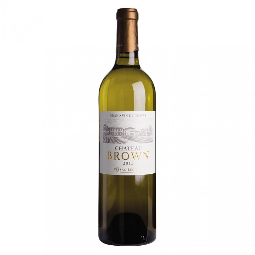 Вино  Chateau Brown Pessac Leognan AOC  Шато Браун Пессак Леонян  белое 2015  750 мл