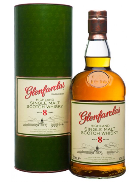 Виски Glenfarclas 8 years in tube 700 мл  40%