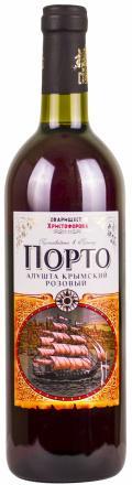 Напиток винный  Товарищество Христофорова Порто Алушта Крымский розовый 750 мл
