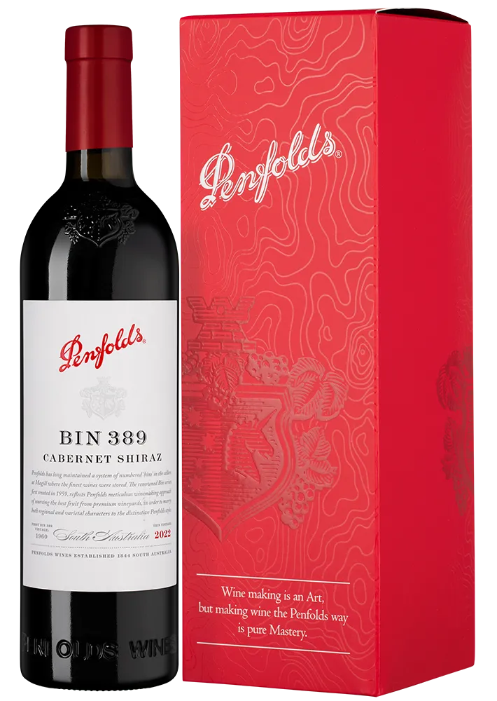 Вино Penfolds Bin 389 Cabernet Shiraz gift box 2022