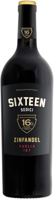 Вино Angelo Rocca е Figli  Sixteen Zinfandel, Puglia IGT   750 мл  16%