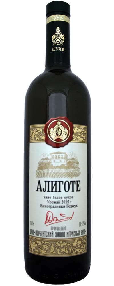 Вино Дербентское Алиготе ЗГУ Дербент  белое сухое  750 м